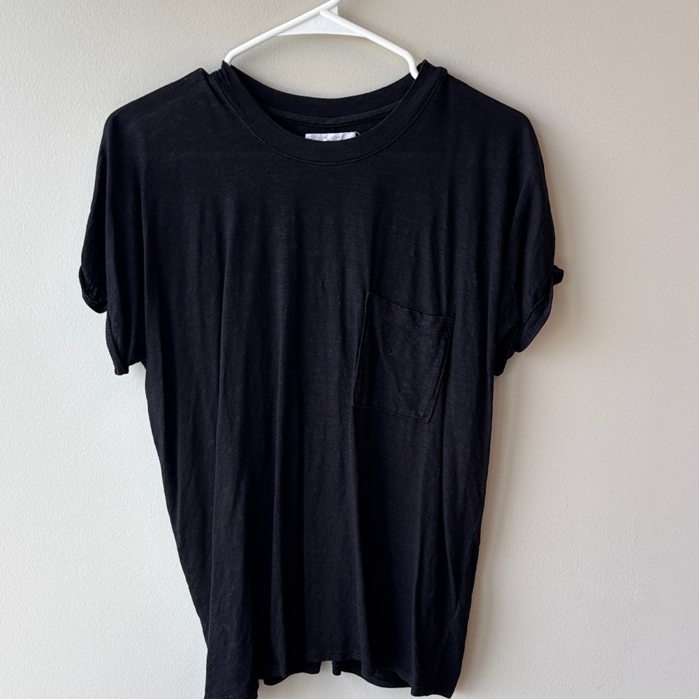 Velvet Black Short Sleeve Pocket Tee